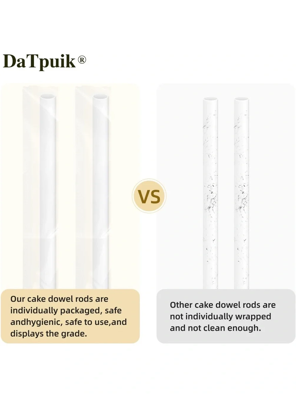 Cake Dowell Rods White Cake Support Dowels - 100 Piece